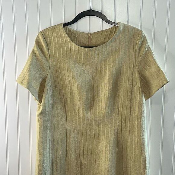 AS-HRO Vintage Jacket With Dress Womens Size 12 Tan Ribbed Long Sleeve Button Up - Picture 5 of 9